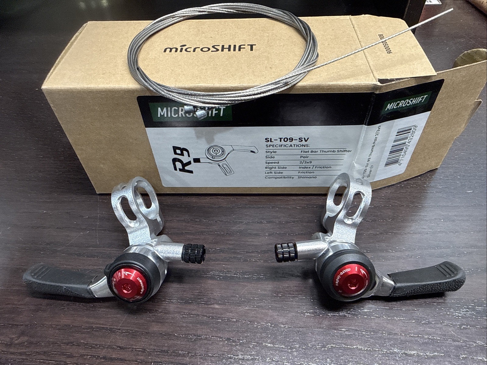 microSHIFT SL-T09-SV Shifter Set – 2 Count