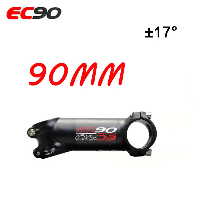 Carbon Fiber 31.8mm MTB Road Bicycle Stem 6/17 Degrees 60-120mm Handlebar Stems