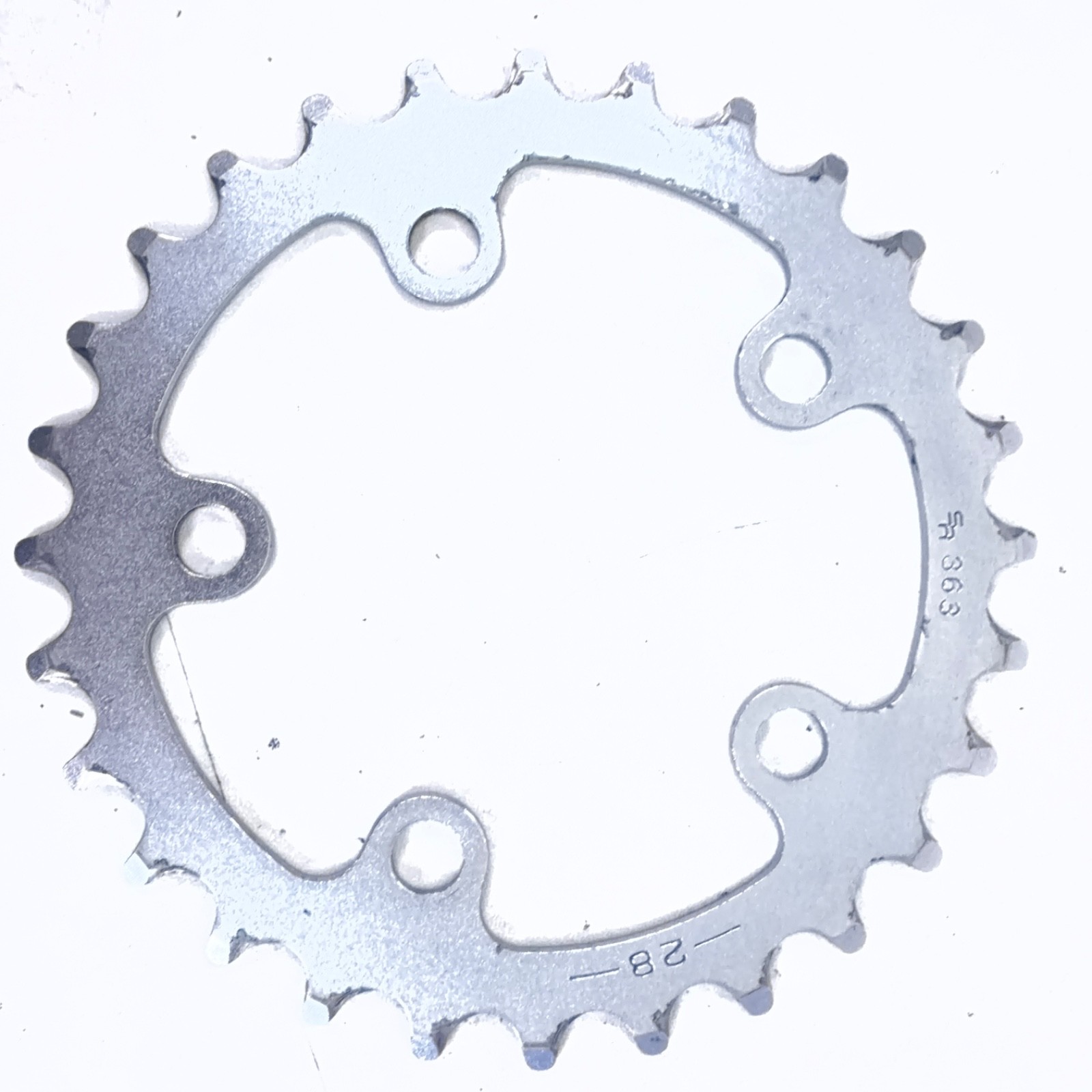 Sakae Japan SR-363 Vintage 28 Tooth Steel Chainring 74mm BCD Silver