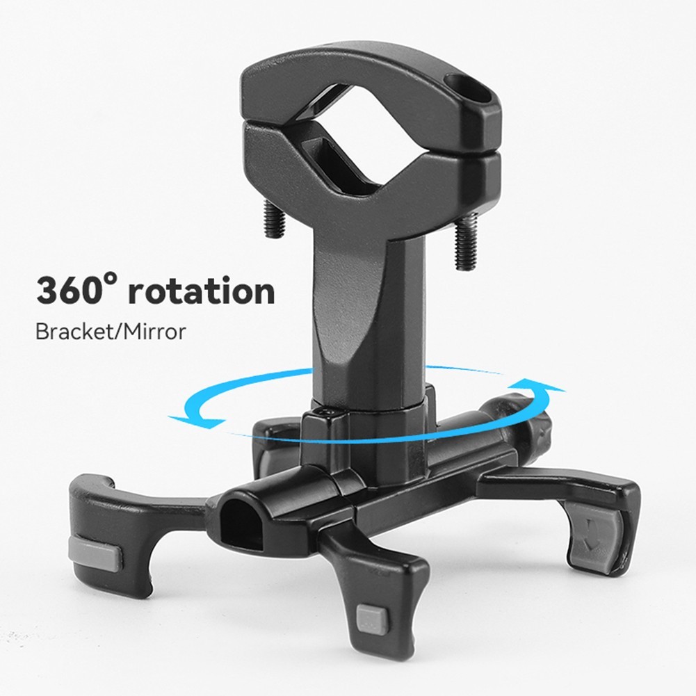 Motorcycle Phone Holder Sturdy Aluminum Alloy Adjustable Viewing Angle