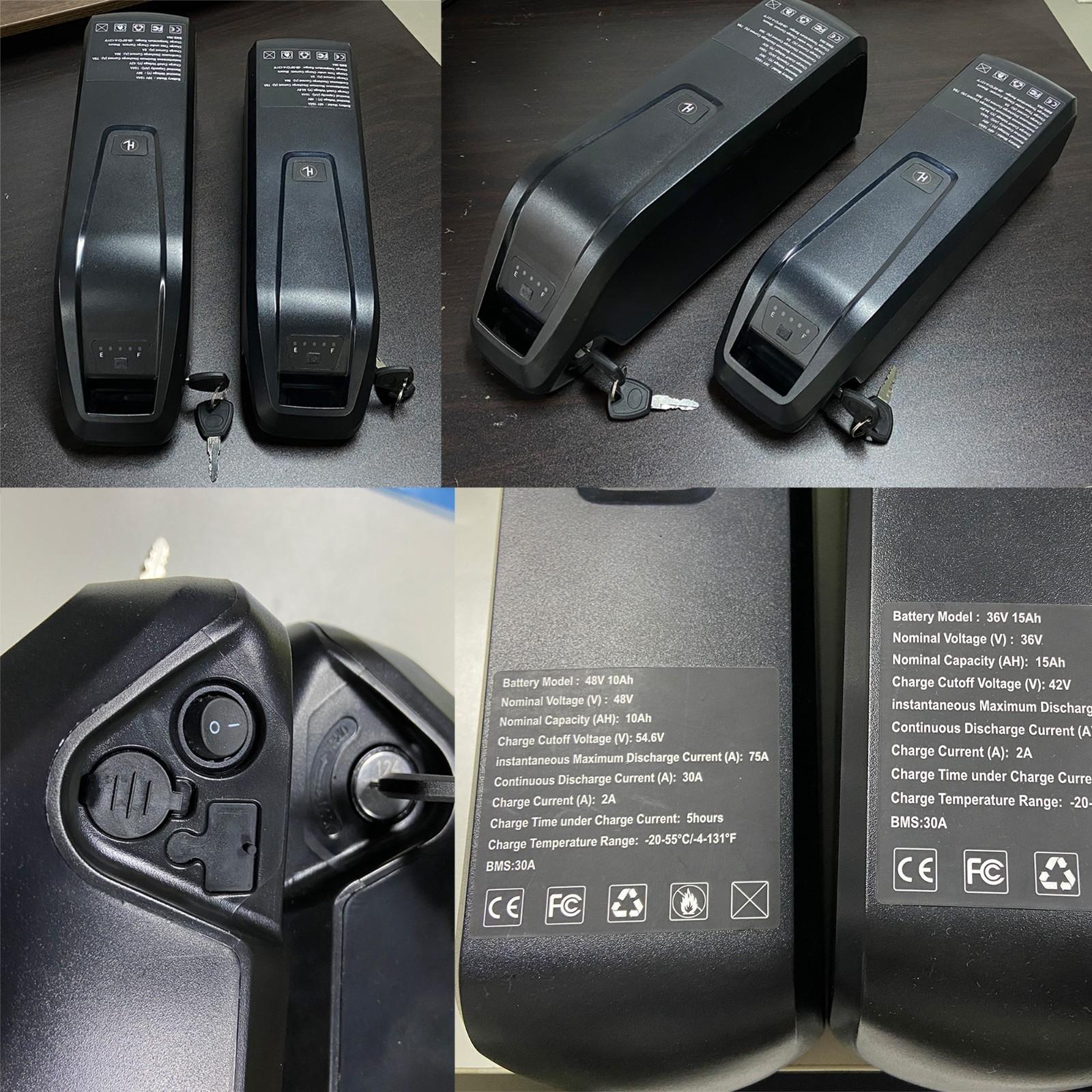 Hailong 36V/48V/52V 10ah/15ah/20ah electric bicycle battery for 2000W Motors