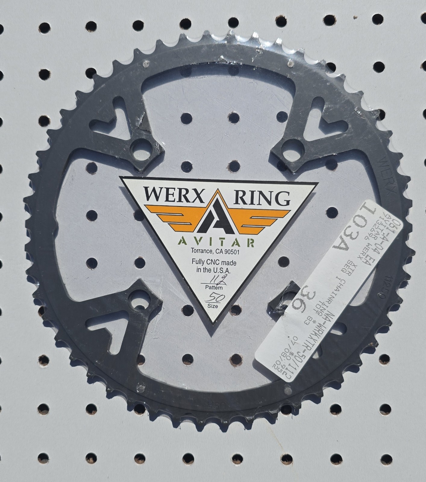 Avitar Werx Chainring 50-Tooth 4-Bolt 50/112 USA CNC Made 50/112 NOS