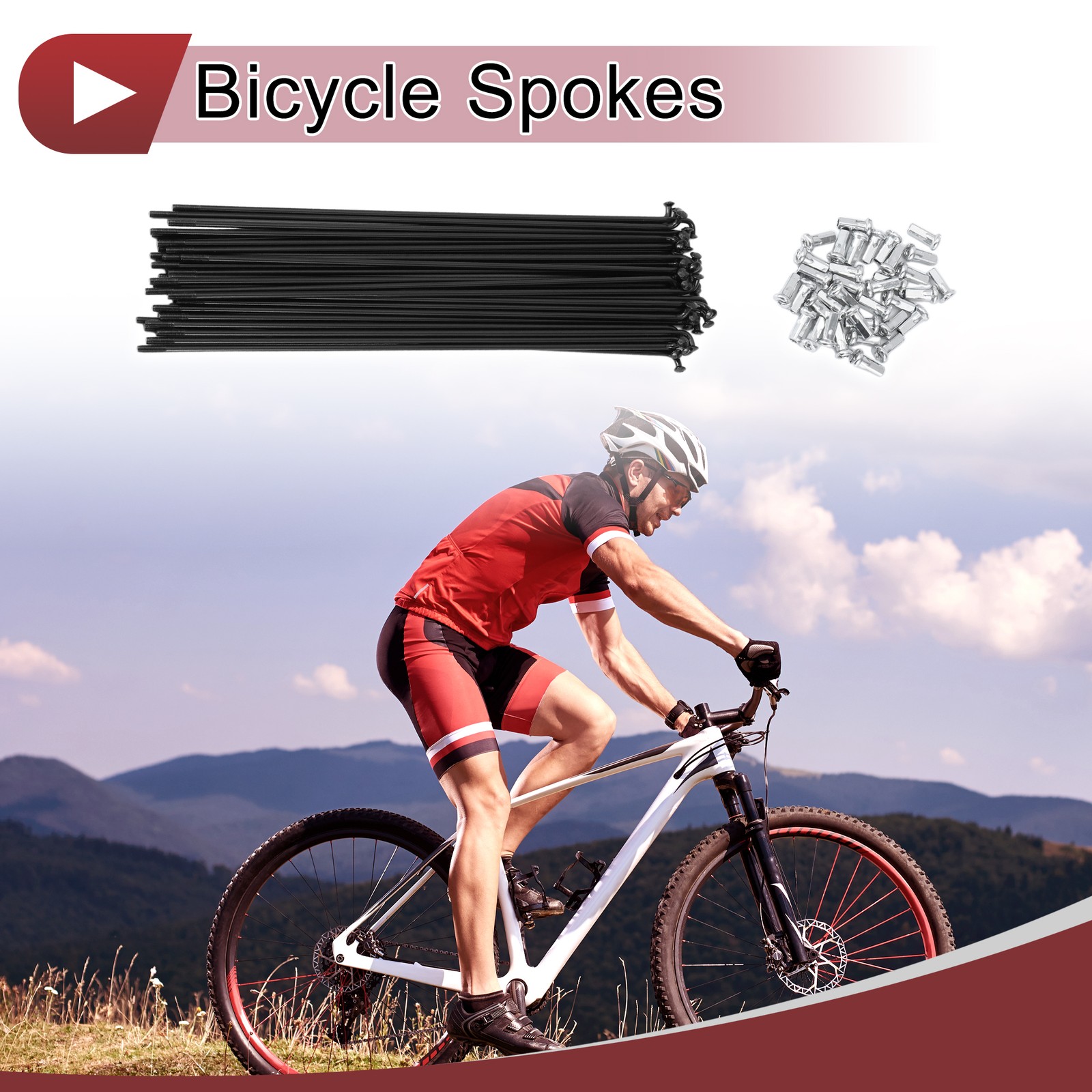 36 sets bike spokes 12G 215mm bike wheel 45 steel black