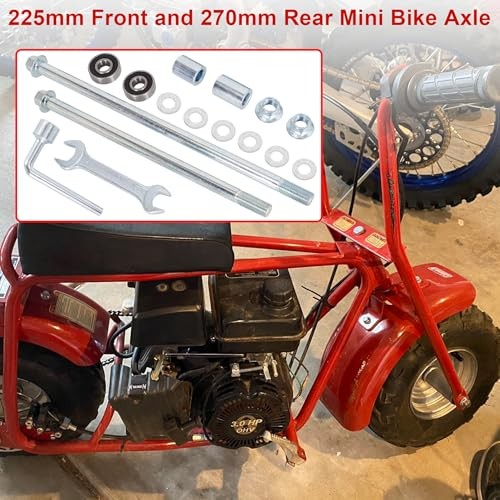 12mm 270mm Mini Bike Rear Axle and 225mm 12mm 270mm Rear 225mm Front Axle