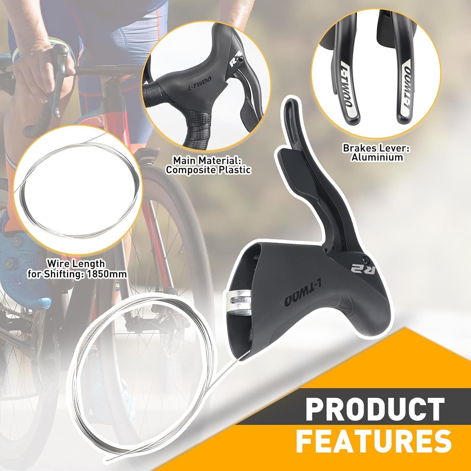 WEEROCK L-TWOO Road Bike Shifter Brake Lever 2×7/8/9/10 Speed Shimano Compat