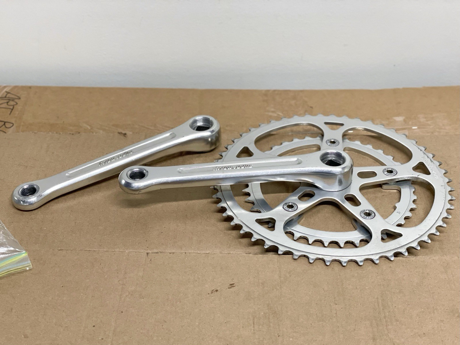 Vintage Sugino Super Maxy Crank Set 171mm Double Road Tour 52/38 Japan