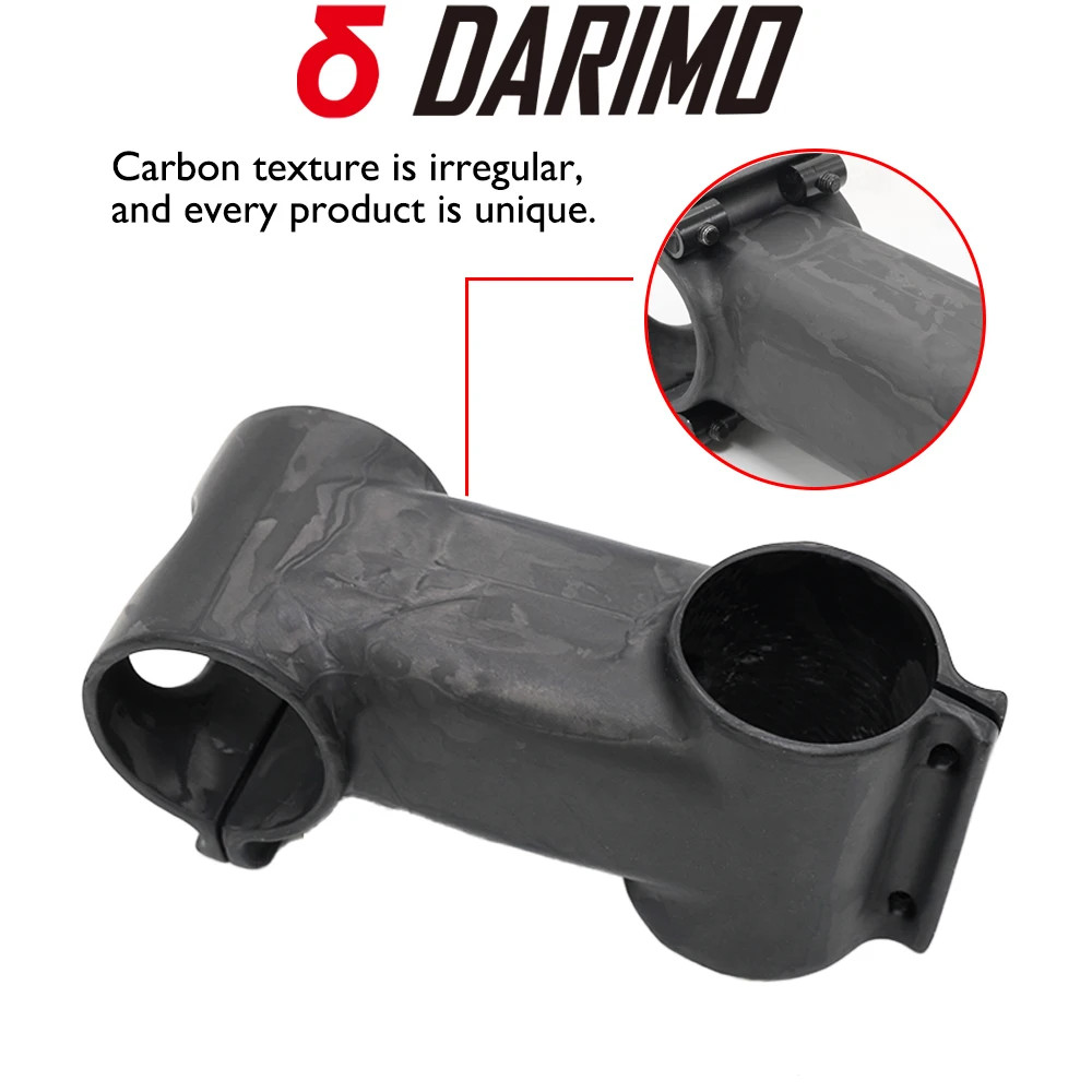 Carbon Fiber XC Road Mountain Bike Stem -6 -17 Degree 31.8mm Clamp 60-120mm