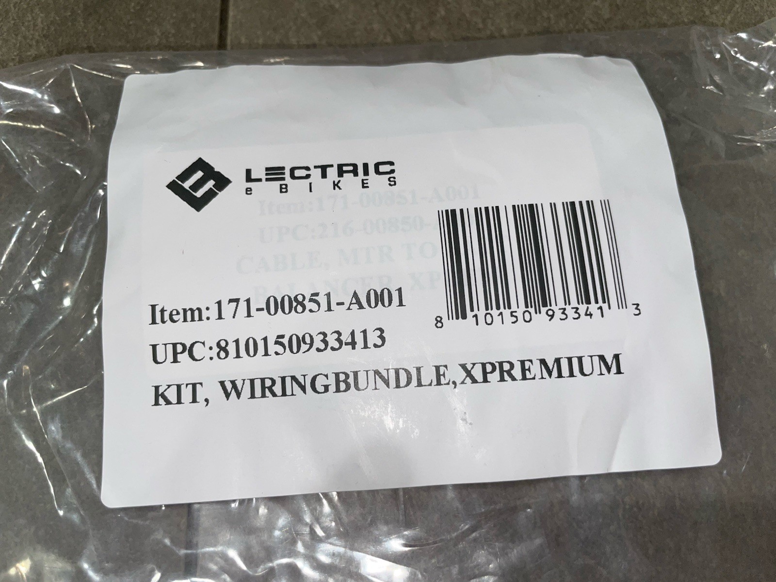 Lectric eBikes XPremium Wiring Harness Bundle Kit Black 171-00851-A001