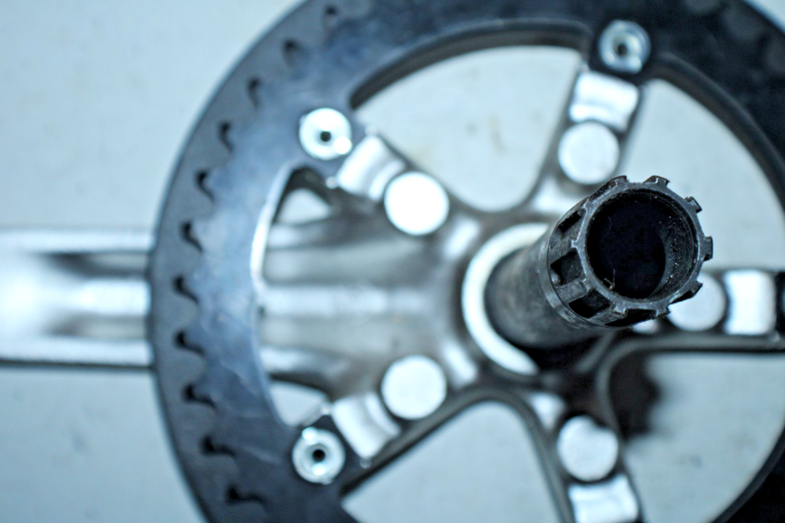 Single Drive Side Crank Arm BCD130 172.5mm AE11 42T ISIS Fixie Fixed Gear ShipUS