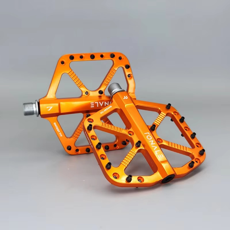 MTB Bike Pedals Brown CNC Aluminum Alloy Polished 3 Bearings Pedal Road Mountain