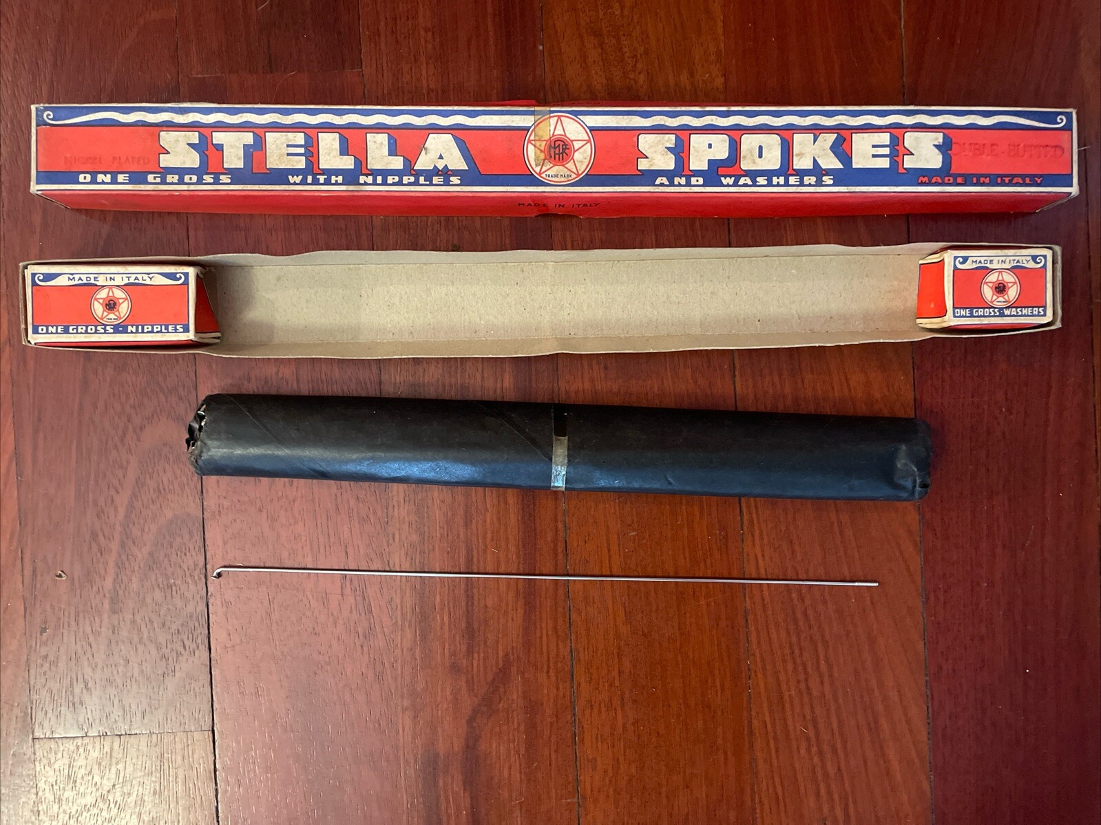 New Vintage STELLA SPOKES 292mm x 72 Double-Butted Nickel Plated. NO BOX. (NJ)