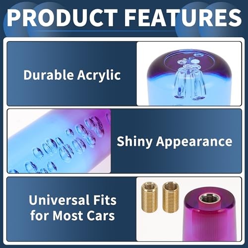 Round Crystal Shift Knob Universal for Automatic and Manual Vehicle Gear 20cm