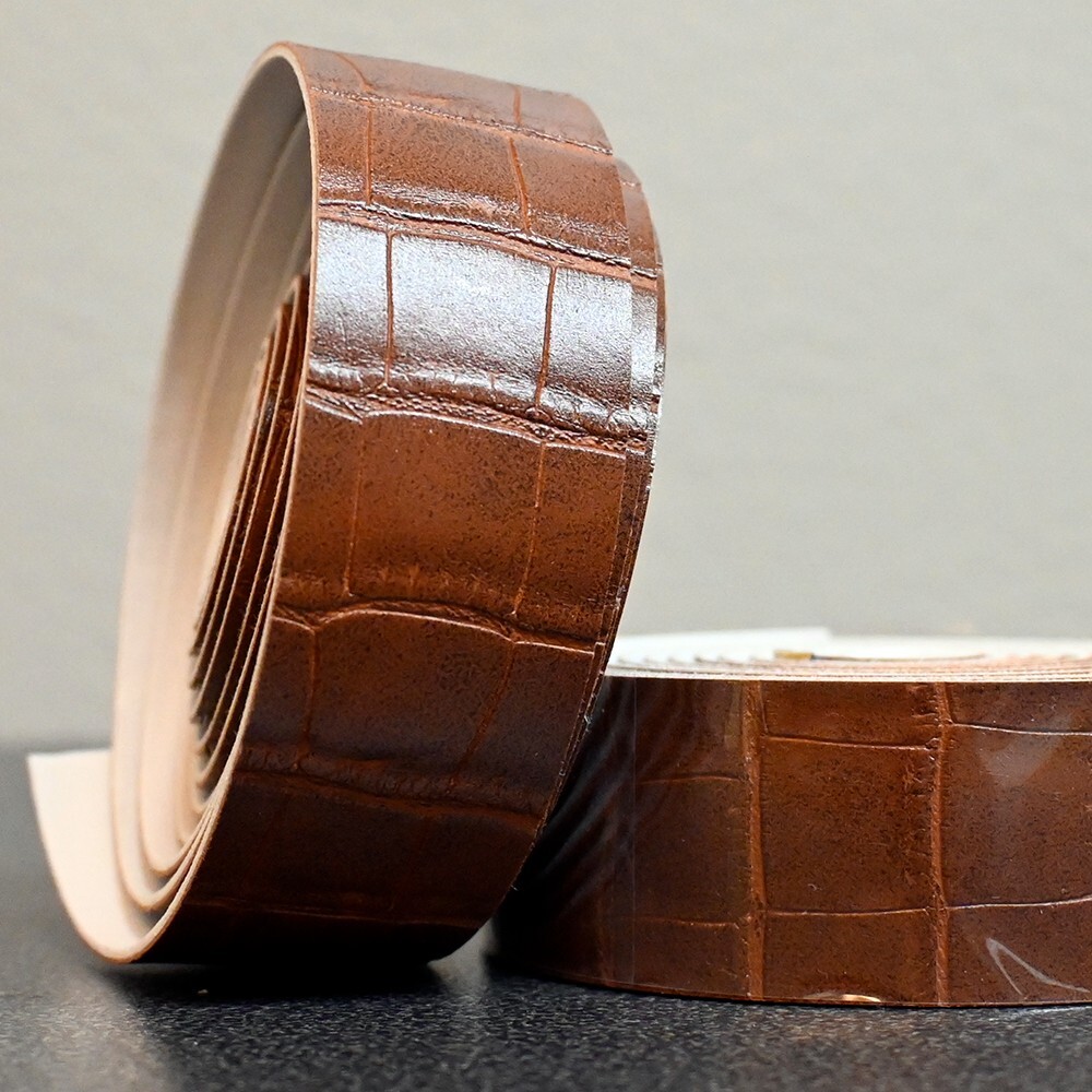 Road Bike Bar Tape Crocodile Alligator skin Flux Leather Drop Handlebar Brown