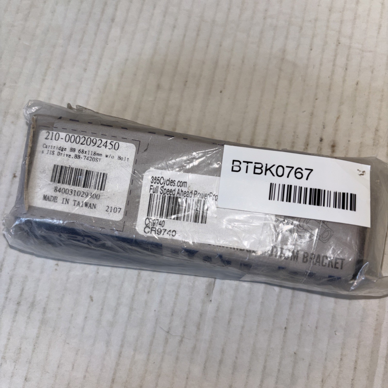 FSA RPM Square Taper Bottom Bracket 68x118mm JIS Sealed Cartridge BSA Dmg Box