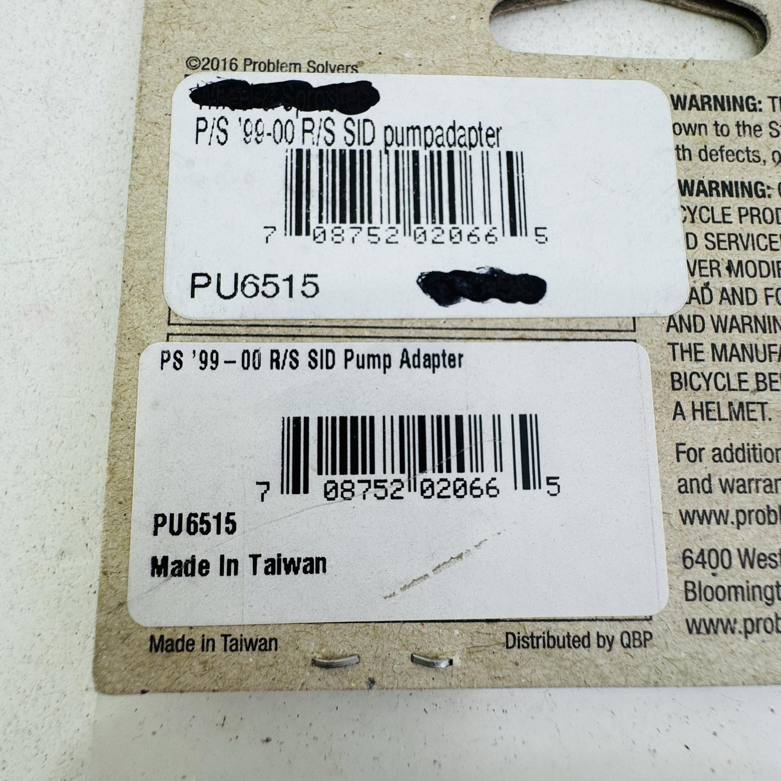 Problem Solvers PS 99-00 R/S SID Pump Adapter Silver MTB Bike Lockring S03