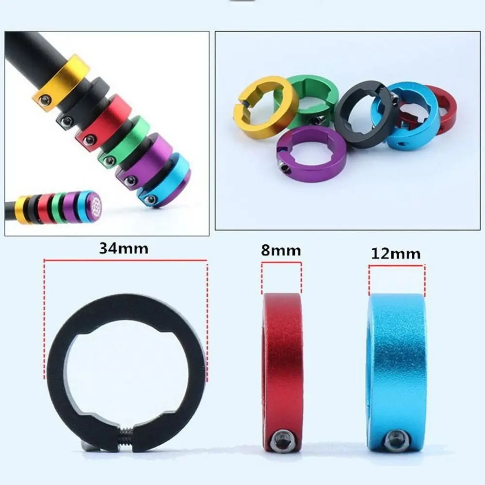 8/12mm Bicycle Grip Lock Rings Aluminum End Rings MTB Road Bike Bar Ends
