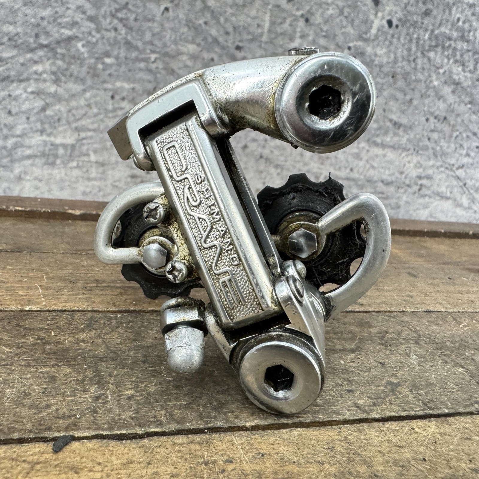 Vintage Shimano Crane Rear Derailleur Short Cage Bolt-On Silver 225g Japan 70s