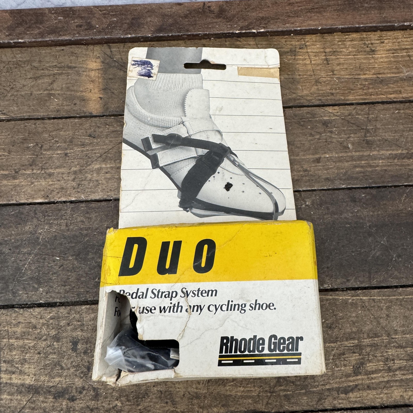 Vintage Rhode Gear Duo Pedal Strap System Cycling Toe Straps Black 50g