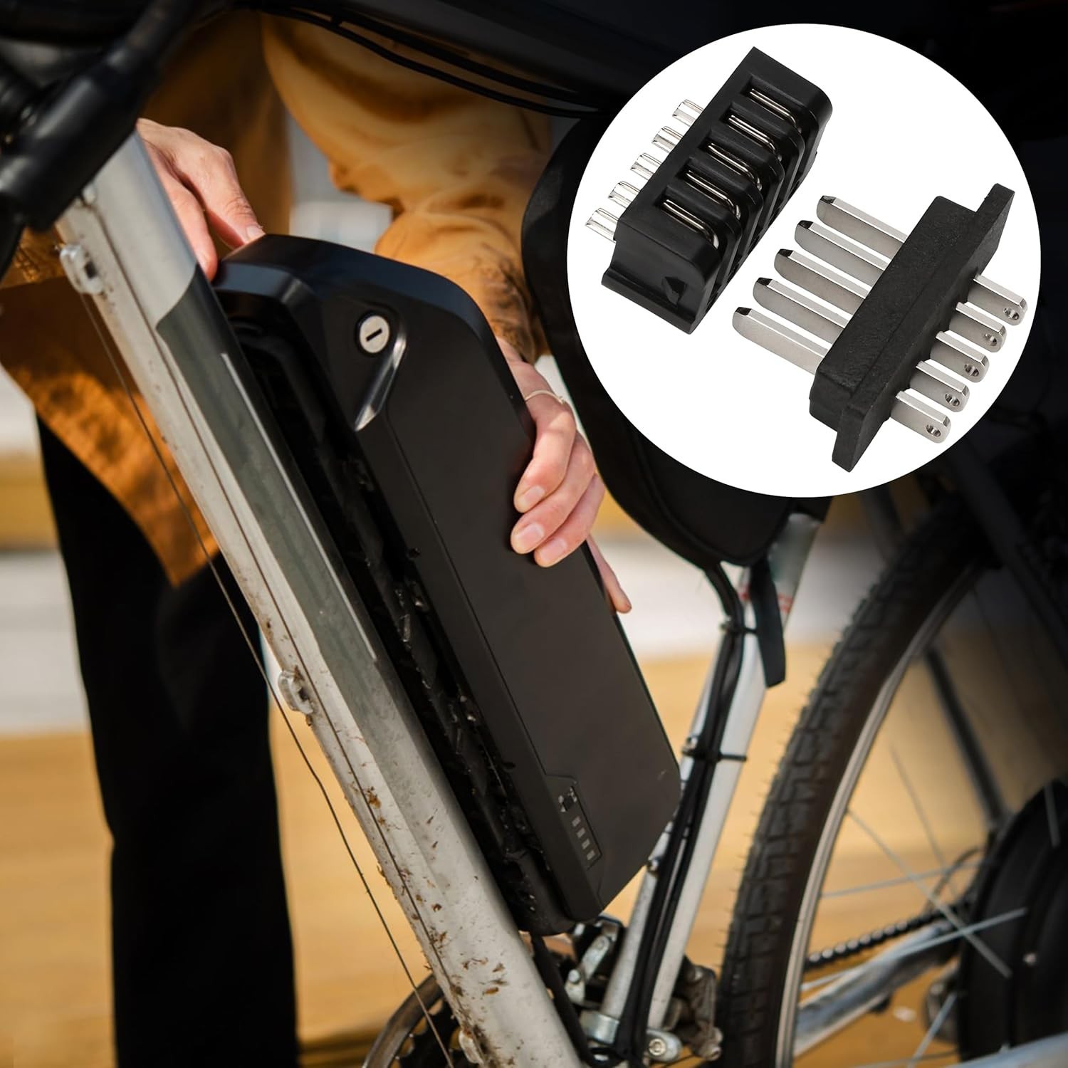 E-Bike Battery Power Discharge Connector – Compatible with Hailong 5 Pin Conn…