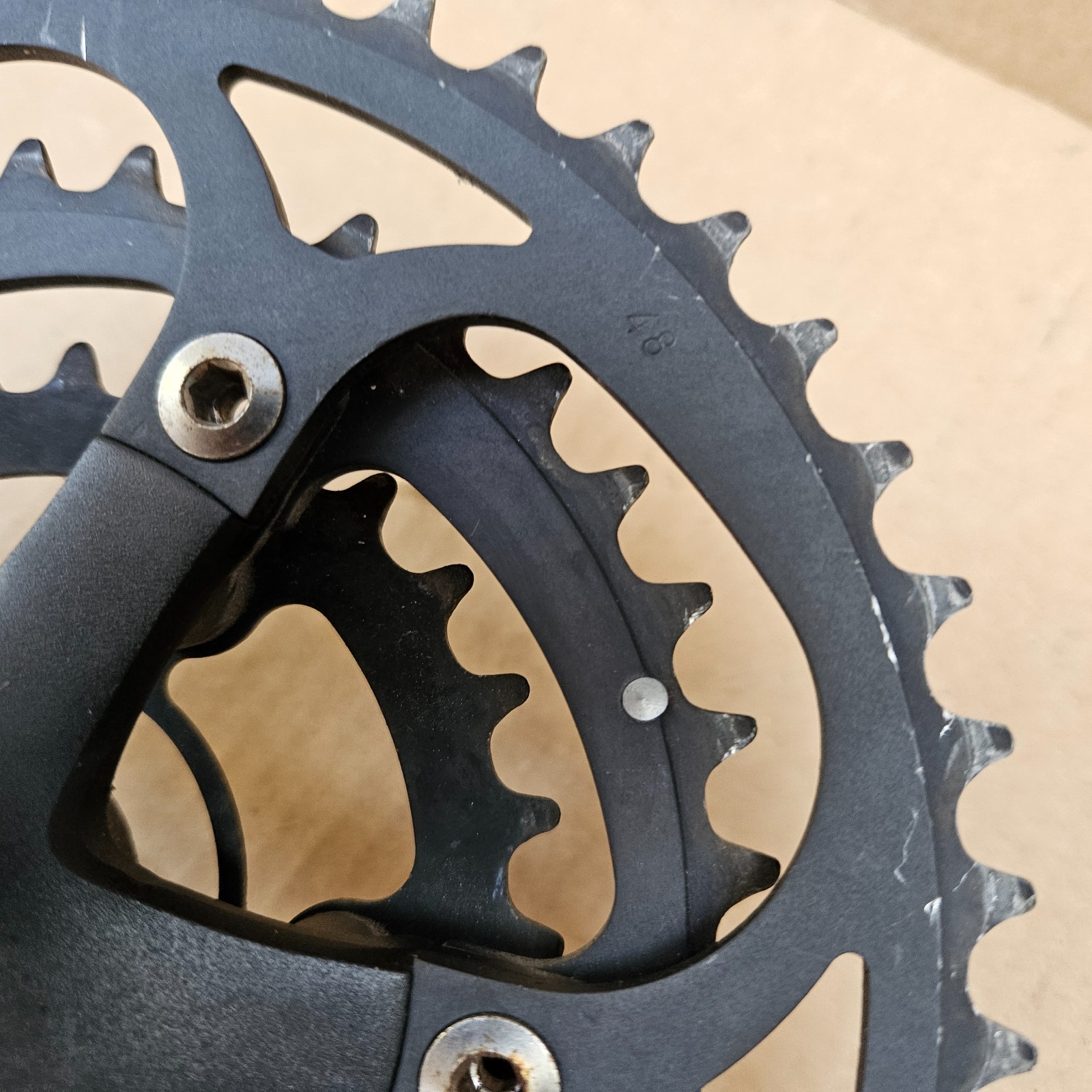 Sugino XD2L Forged Triple Road Touring Bike Crankset 175mm 48/38/28 Black XD2