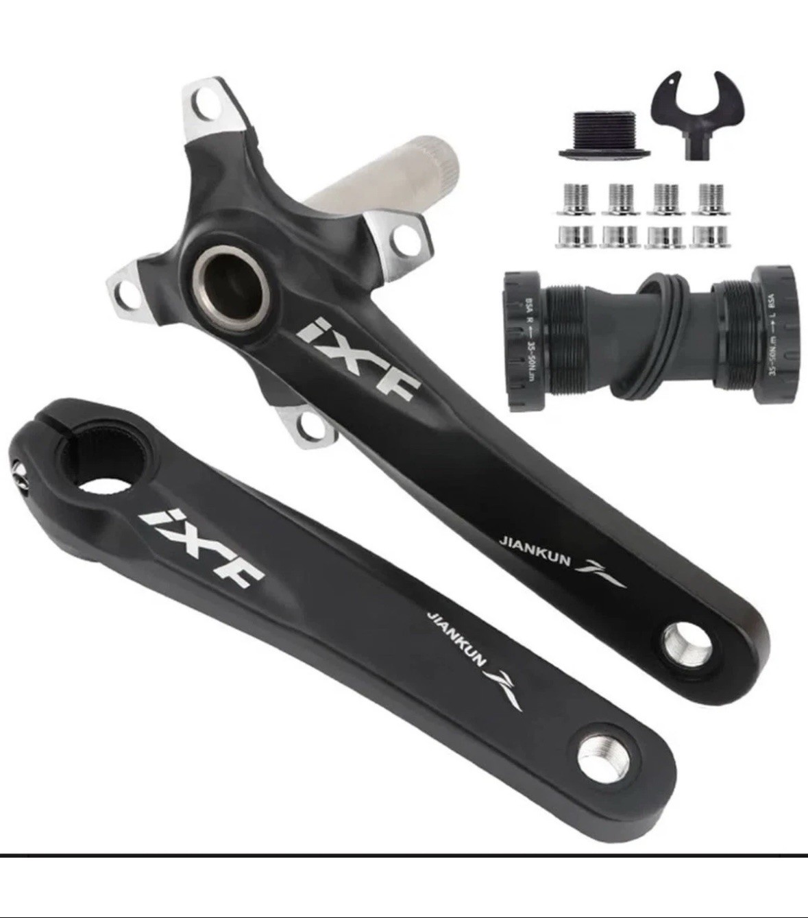 iXF hollow tech MTB Crank arm Set 175mm 104 BCD w/bottom bracket and bolts