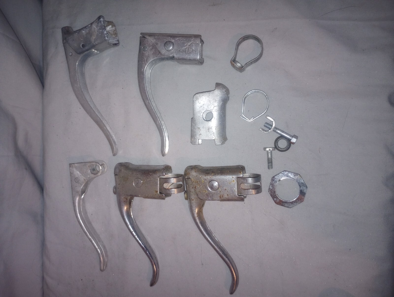 Lot Of Vtg Bicycle Parts Handle Pedal Brake Misc Parts