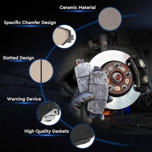 Front Rear Ceramic Disc Brake Pads Set for Hyundai Sonata, for Kia Optima