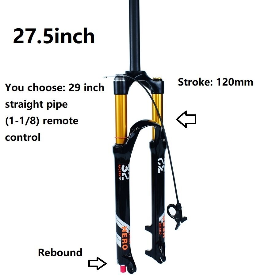 26/27.5/29inch Mountain Bike Front Suspension Air Fork Rebound Adjustment