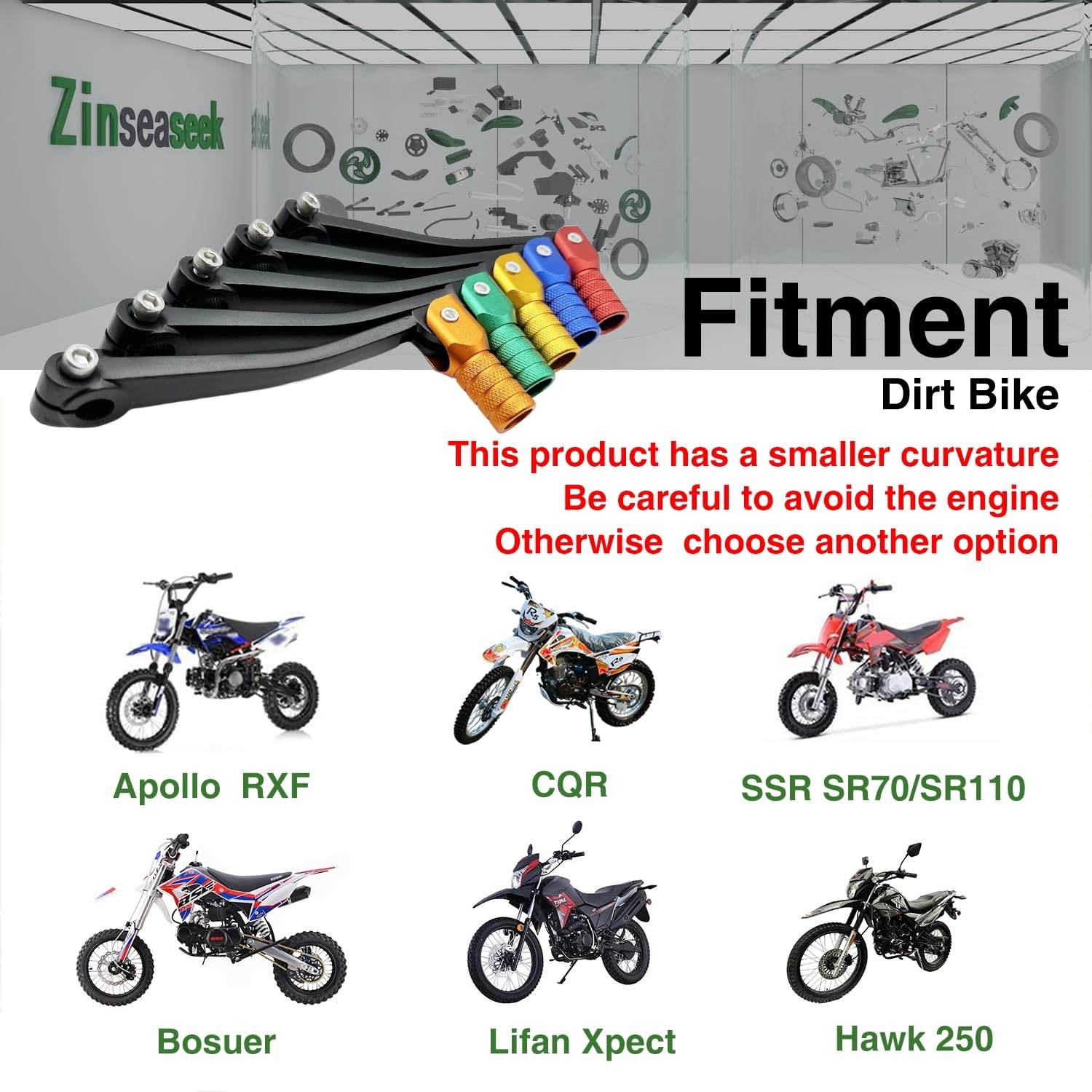 Gear Shifter 119mm 155mm Folding Shift Lever for Motorcycle Dirt Bike Apollin…