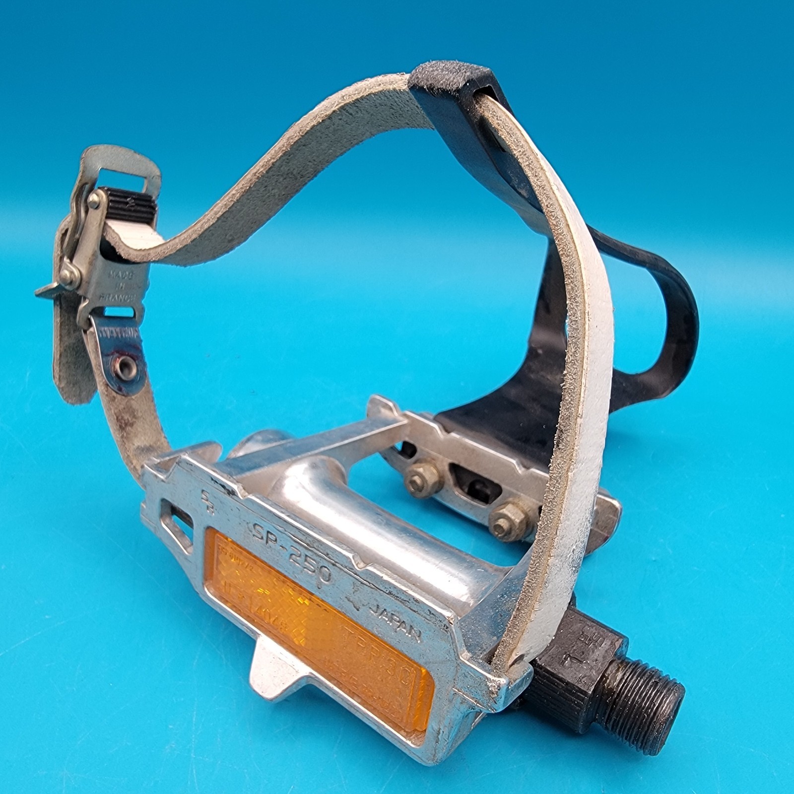SR SP-250 Toe Clip & Strap Bike Pedals Sakae Cages Christophe Straps Fixie e4