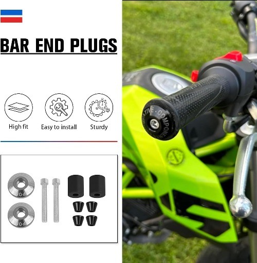 Universal 7/8″ 22mm Bar Ends Plug Slider Aluminum Handlebar Grip Color: Silver