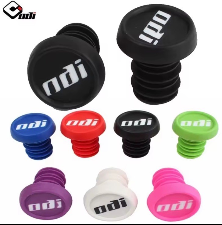 Black Handlebar End Plugs Rubber Bar Cap Grip Mountain Bike Road Bicycle ODI