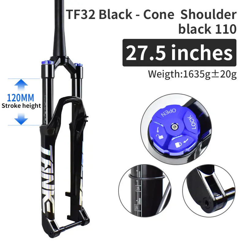 Mountain Bicycle Boost Suspension Air Fork 27.5/29Inch 120mm Travel Front Fork
