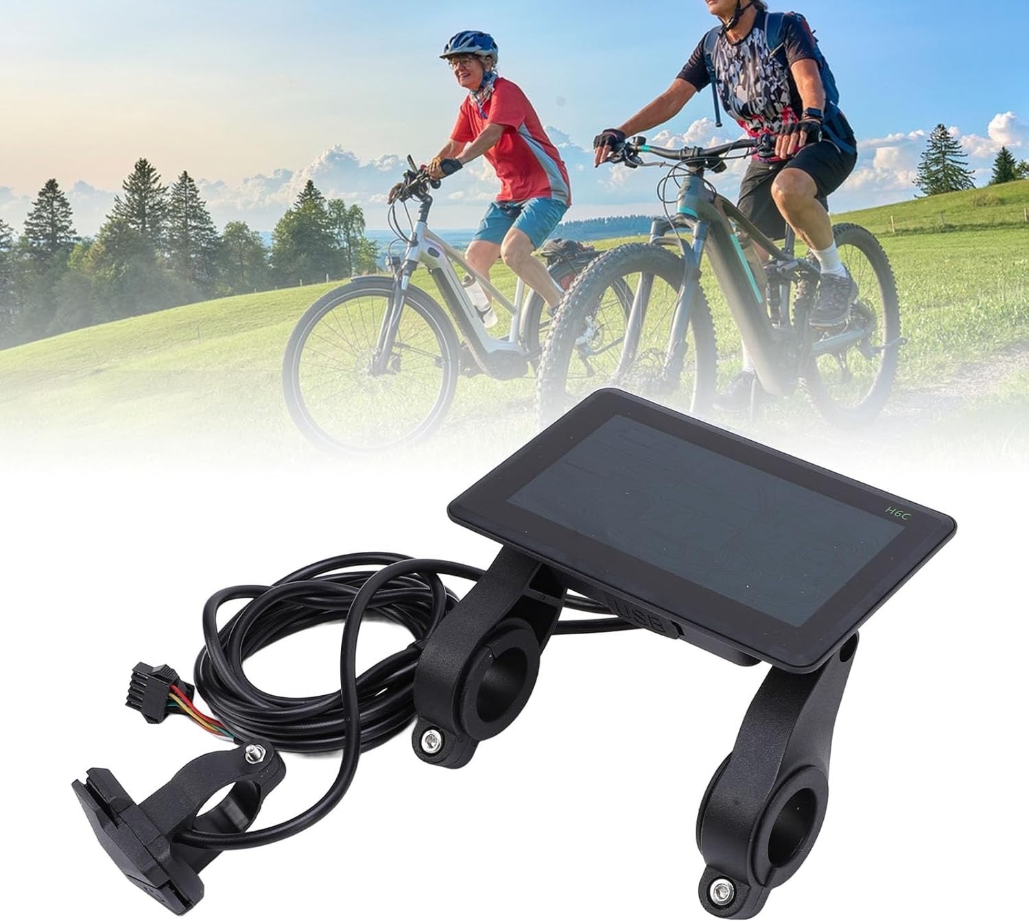 Electric LCD Display 24V-60V Universal E-Bike LCD Display for 22.2m Handlebar