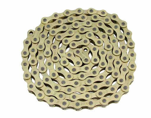 KMC BRANDED Single Speed BIKE GOLD Chain 1/2 x1/8 x112 LINKS Cruiser FIXIE BMX.