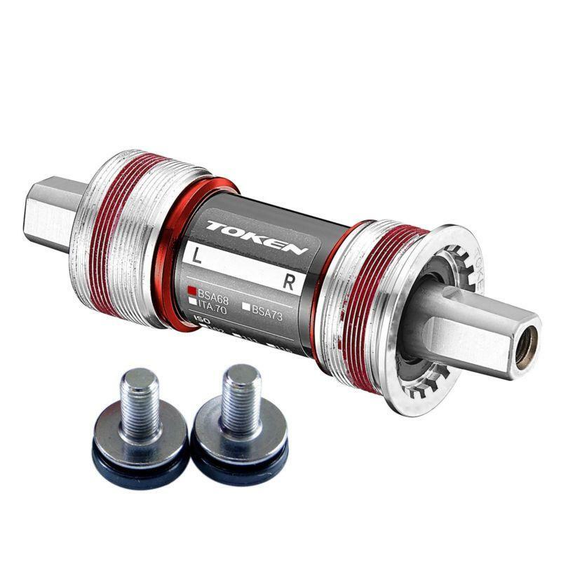 TOKEN ISO Square Taper Bottom Bracket,BSA Thread,115mm Length fit Campagnolo