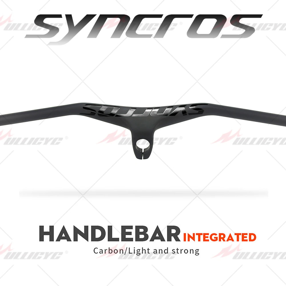 -17° Mountain Bike Handlebar Integrated Carbon Handlebar Width 800mm Stem 28.6mm