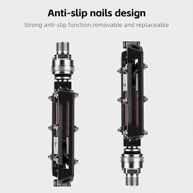 WEST BIKING Quick Release Bicycle Pedals 3 Sealed Bearing Aluminum Pedals Red