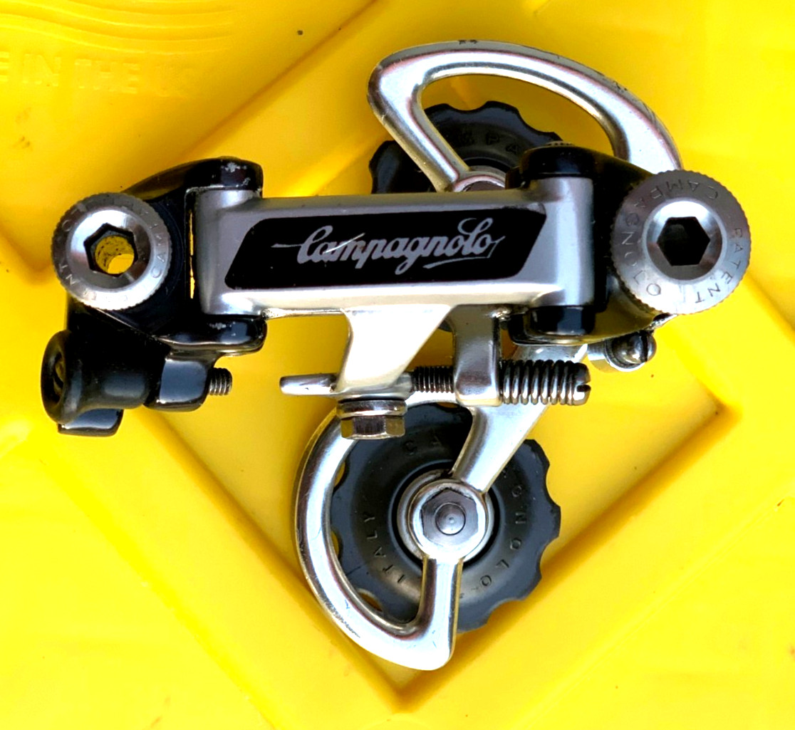 Vintage CAMPAGNOLO #4001 SUPER RECORD 5/6sp Rear Derailleur w/ Titanium Bolts