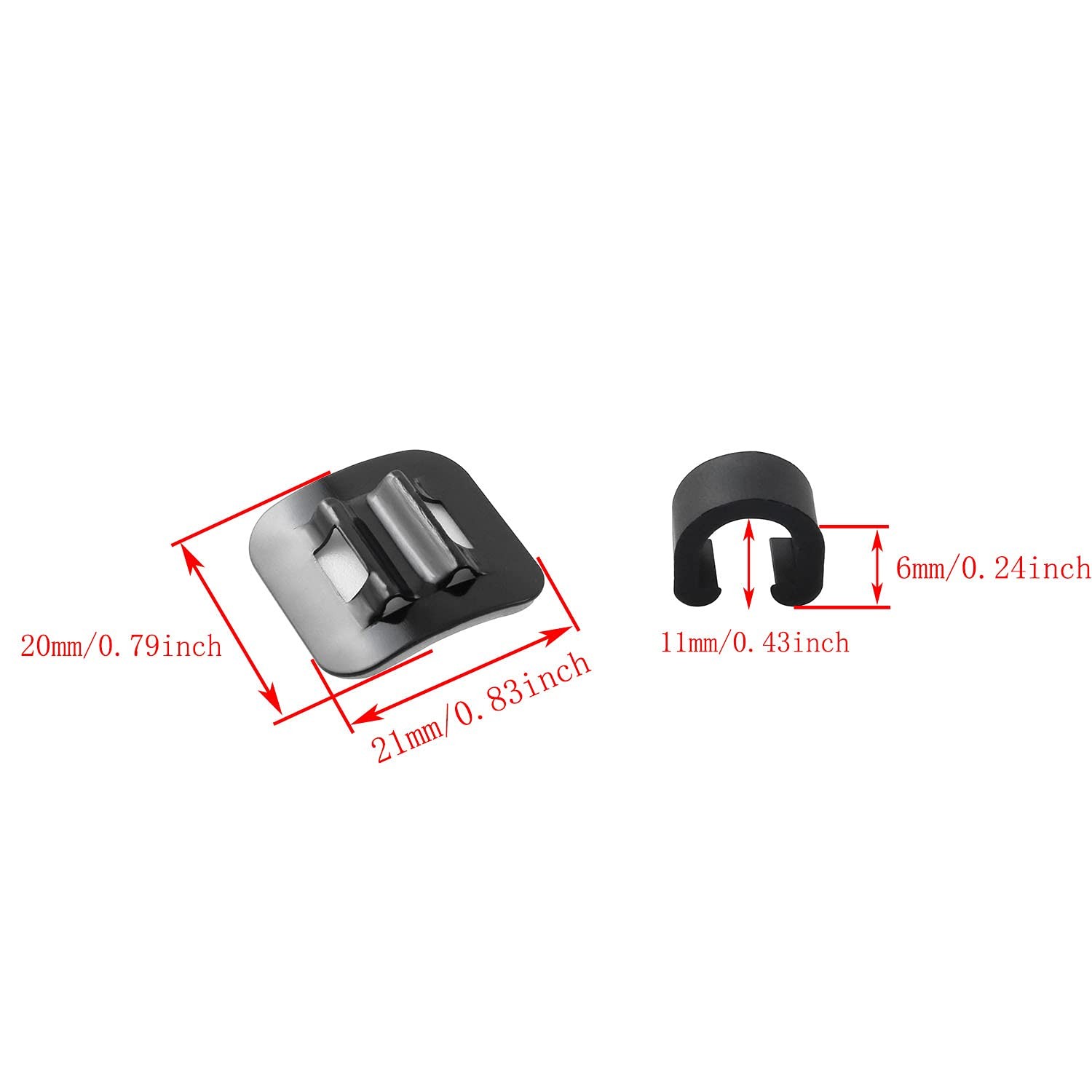 6 Sets Aluminum Alloy Wire Seat (with Plastic Buckle) Clips Clamps Housing Ho…