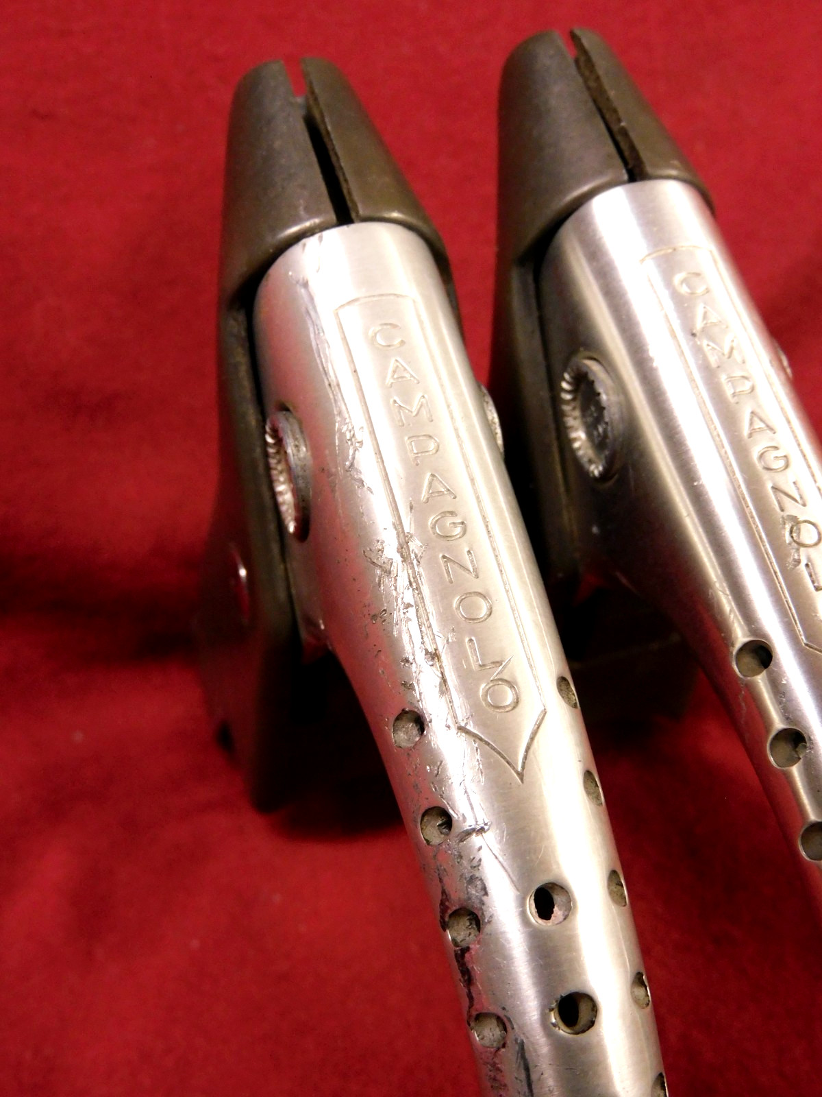 Vintage Campagnolo Super Record F & R #4062 Drilled Brake Levers NO Hoods