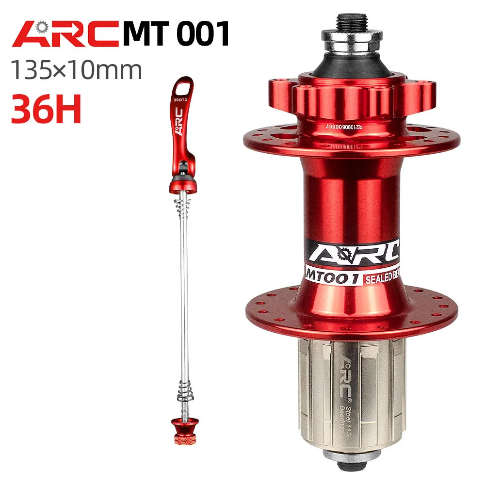 MT001 MTB Mountain Bike Hub 32 36 Holes 9X100 Front 10X135 Rear QR Axle 6 Bolt D