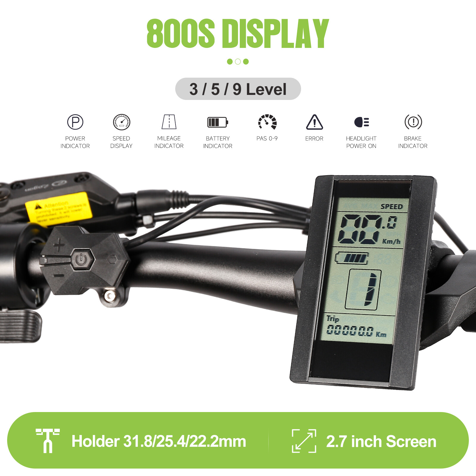 BAFANG UART LCD 500C DZ40 EKD01 DPC18 DM03 Display For Ebike BBS/HD Mid Motor