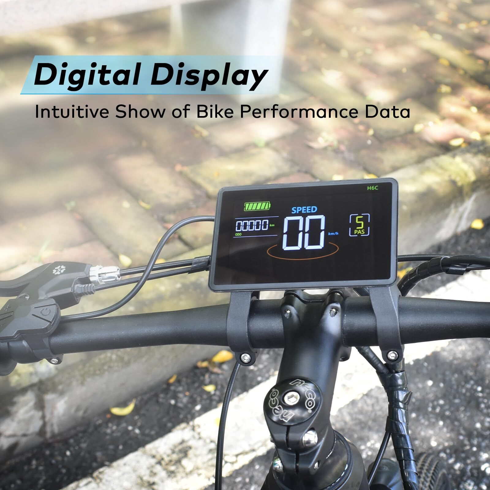 Ebike H6C LCD Display Control Electric Bicycle Speed Meter Speedometer UART No2