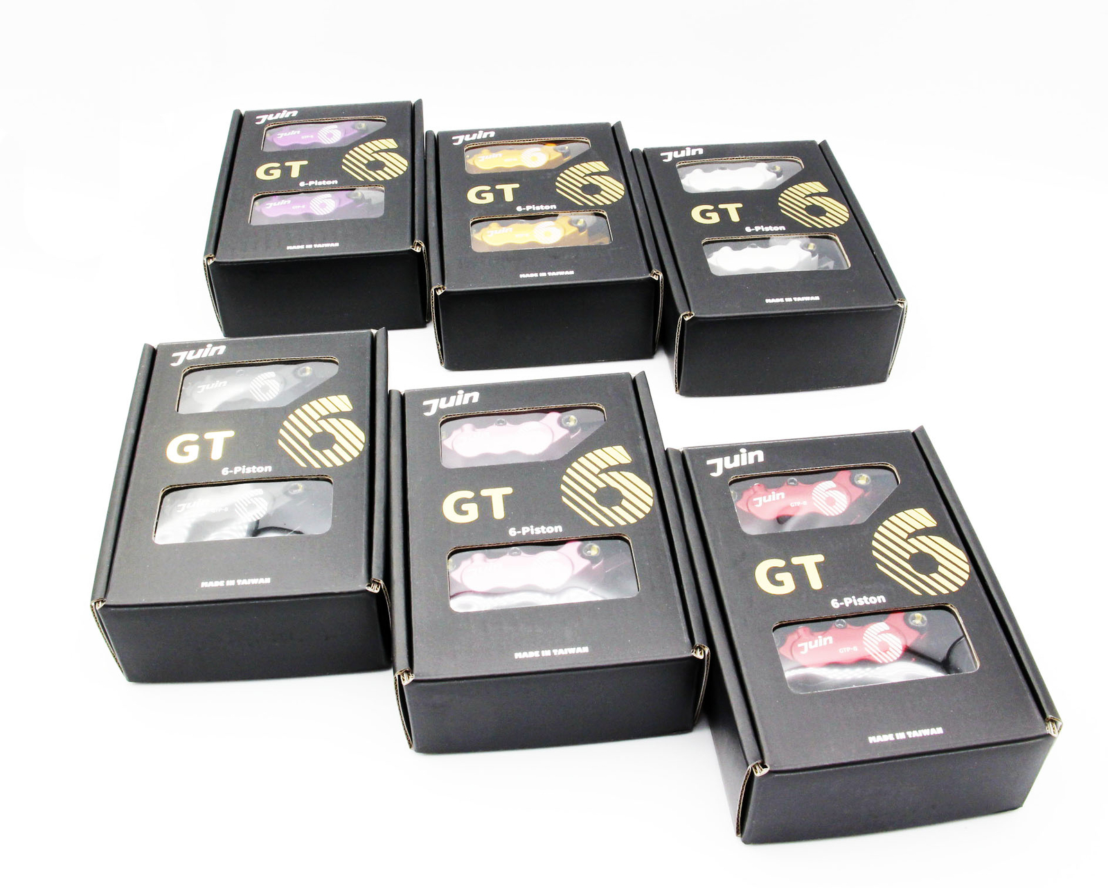 Juin Tech GTP6 MTB eBike CX Cycle 6-Piston Hydraulic Disc Brake Caliper Set