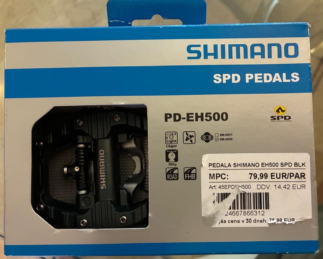 Shimano PDEH500 Aluminum SPD Road Touring Platform Pedals- Brand Spanking new
