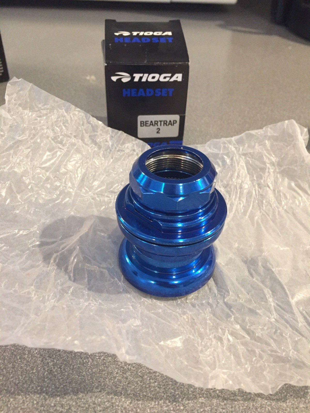 OLD SCHOOL BMX TIOGA BEARTRAP 2 HEADSET BLUE 1″ threaded NEW tange gt