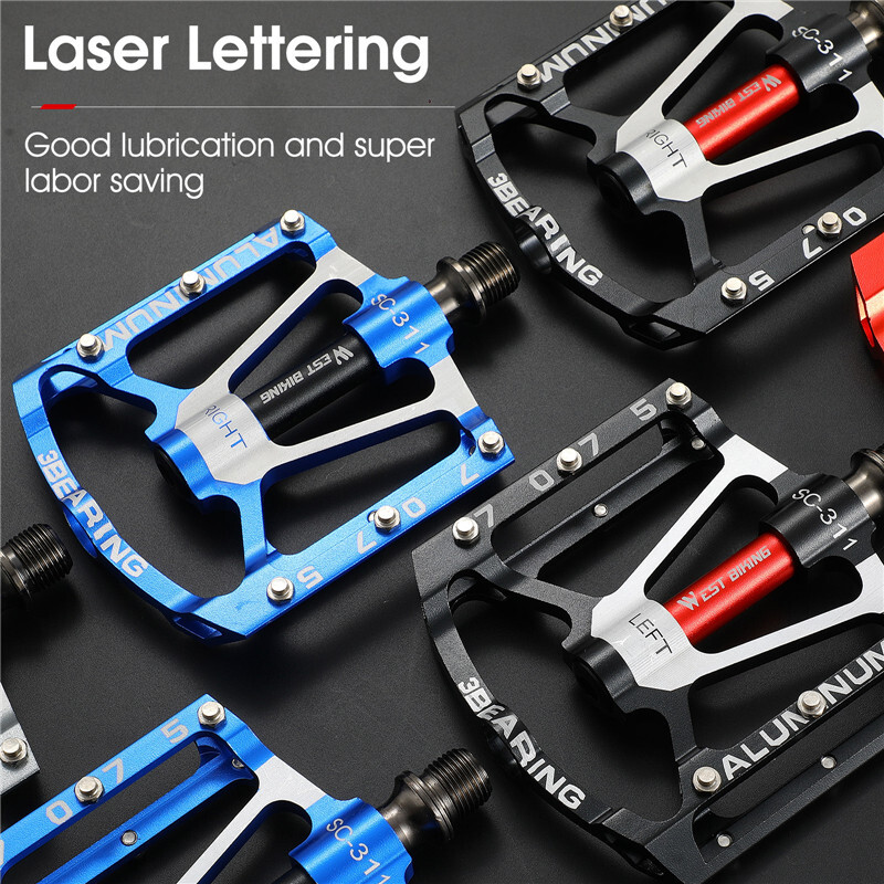 WEST BIKING Bicycle Pedals 3 Sealed Bearing Aluminum MTB Road Bike Pedal 9/16 in