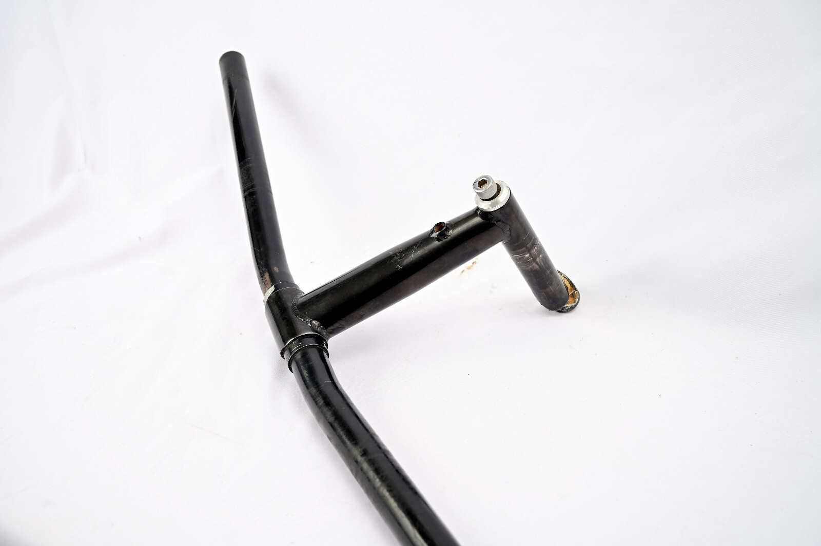 Vintage Tioga T Bone Handlebar Black Flat Bar Steel 25.4 x 570mm w/ 150mm Stem