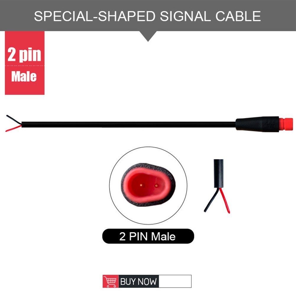 Plastic Steel Ebike Shaped Connector 80cm Length 2/3/4/5/6 Pin Signal Cable